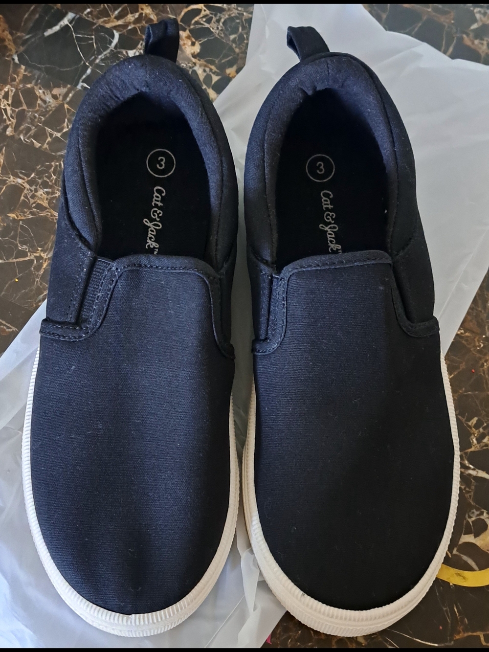 Cat & Jack Navy Slip-On Canvas Sneakers for Kids